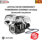 LENYES AIR 80 EMERGENCY POWERBANK 2000MAH wireless bluetooth earphone