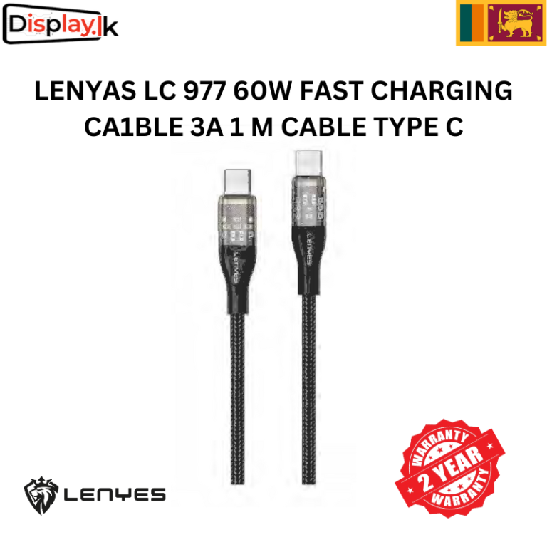 LENYES LC 977 60W FAST CHARGING CA1BLE 3A 1 M CABLE TYPE C - Display.LK