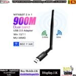 USB WIFI RECEIVER + ANTENNA 900 MBPS 802.IN DESKTOP